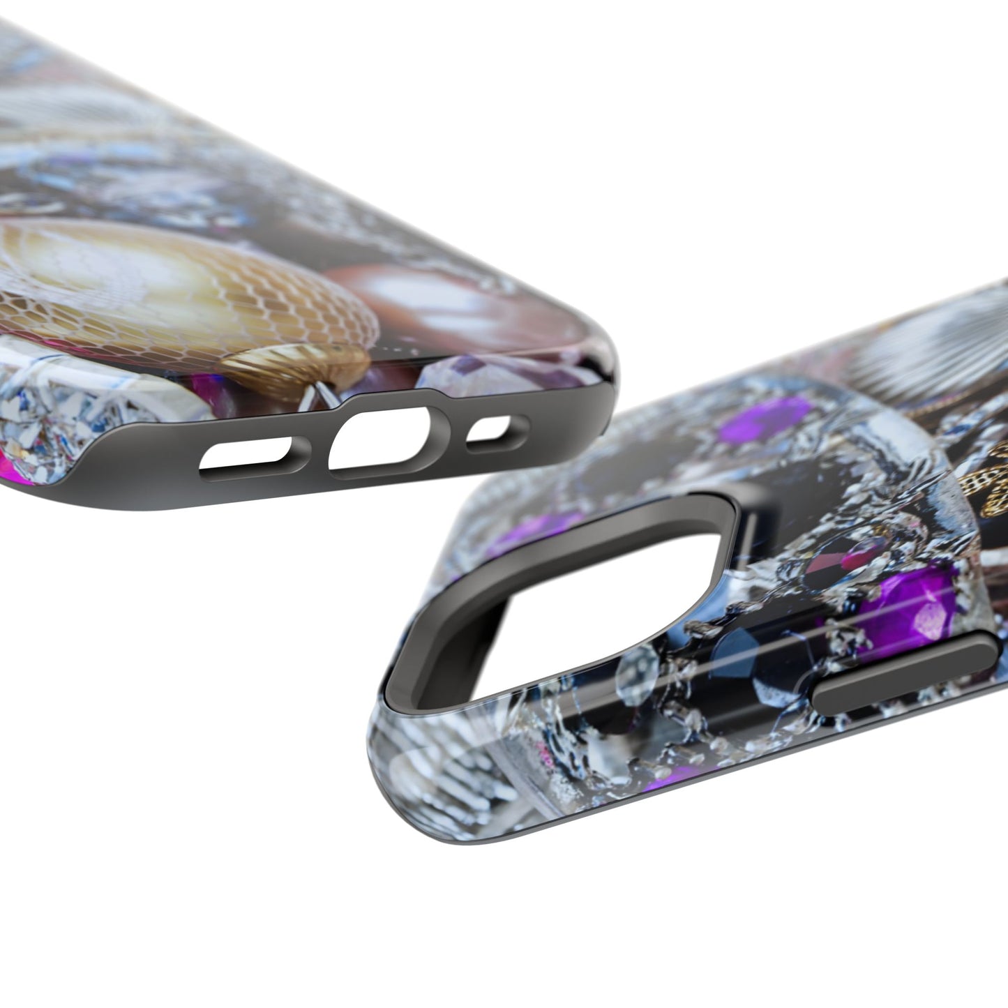 Impact-Resistant Phone Case – Chrome Jewel