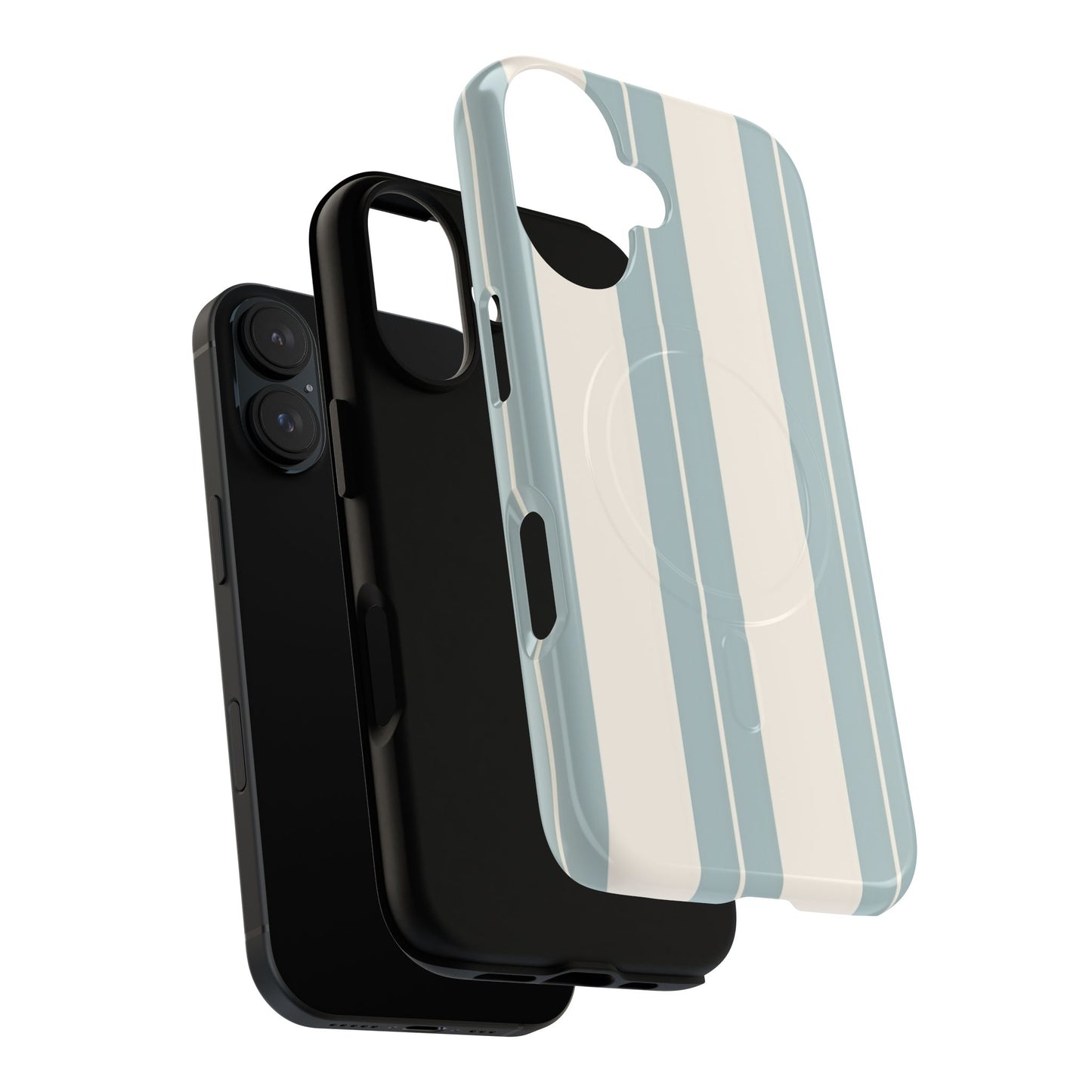 Protective Magnetic Phone Case - Coastal Stripe