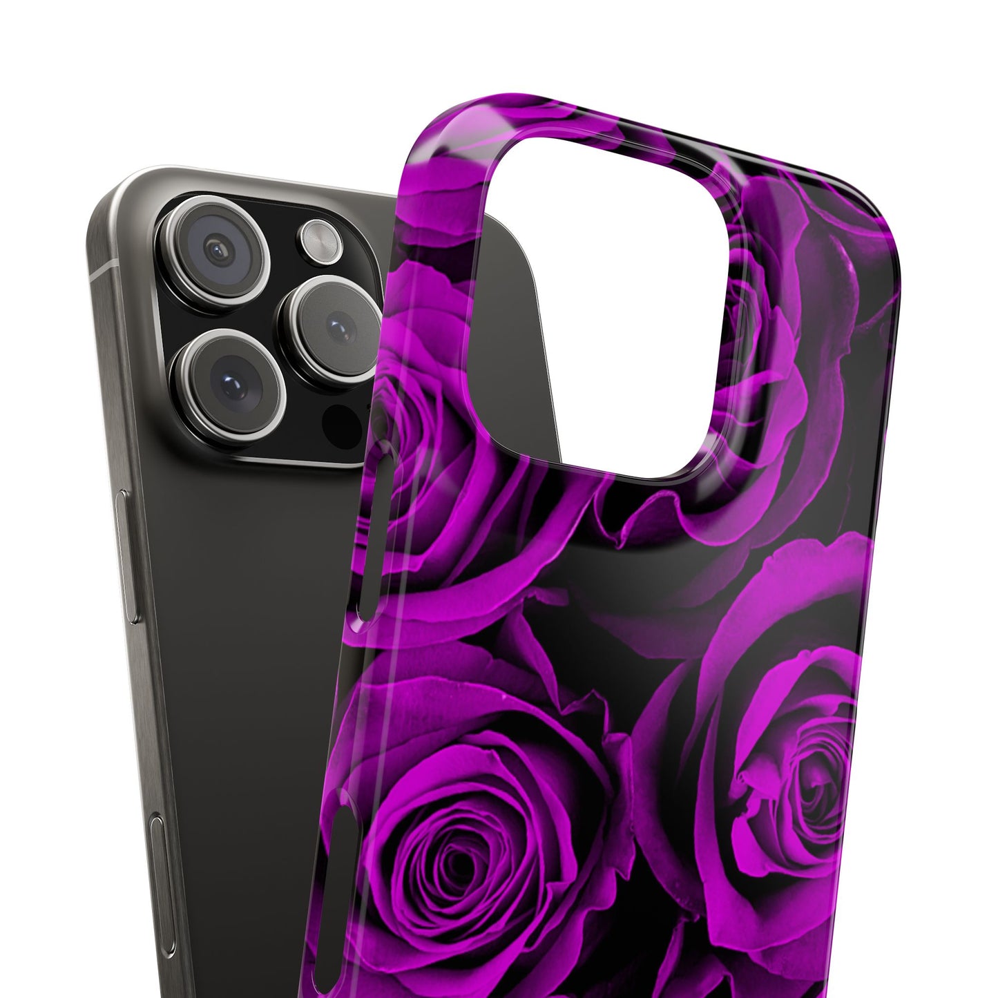 Slim Phone Case – Amethyst Roses