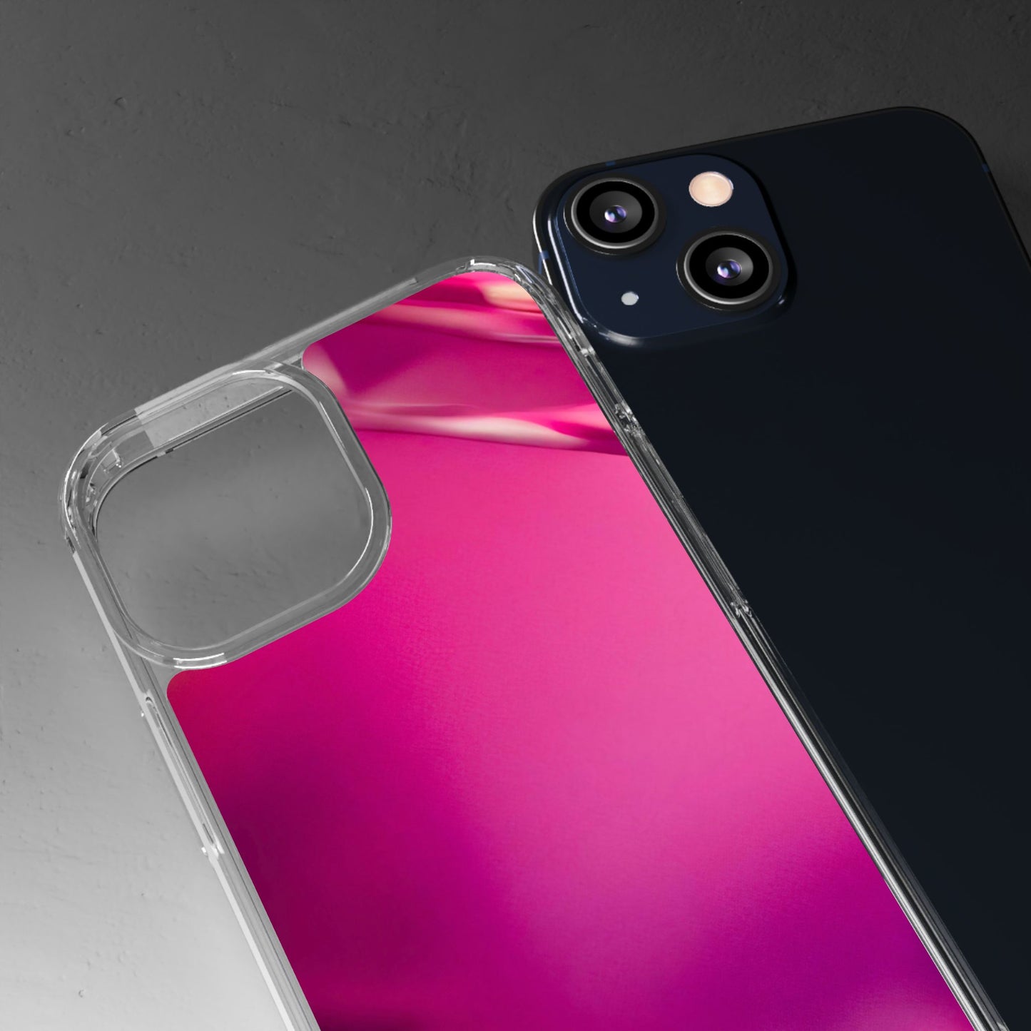 Clear Phone Case – Magenta Motion