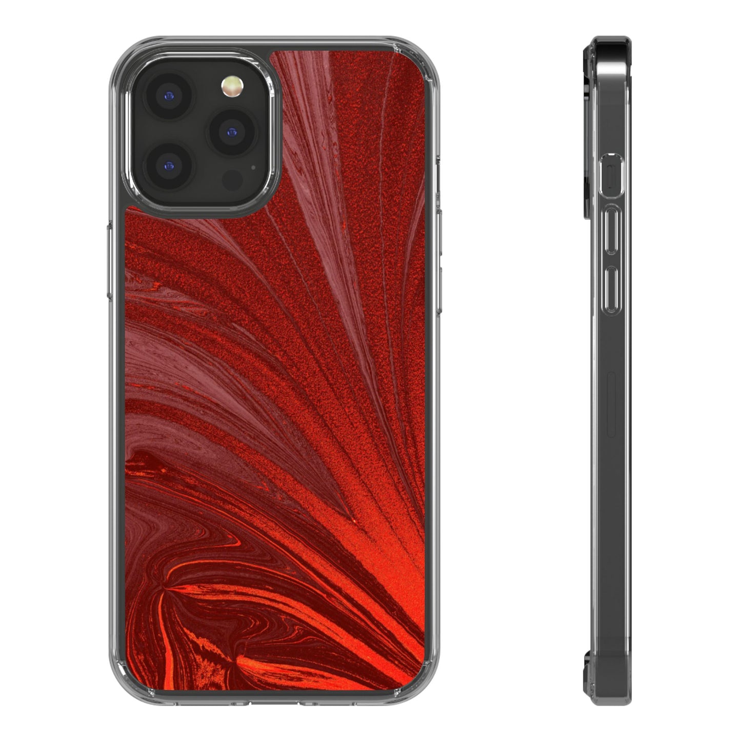Clear Phone Case – Crimson Current