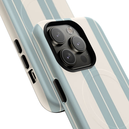 Protective Magnetic Phone Case - Coastal Stripe