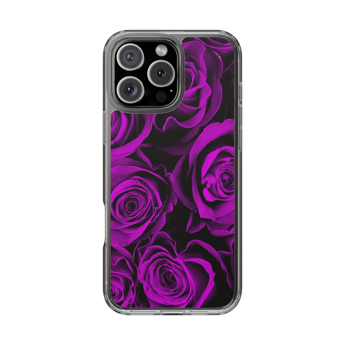 Clear Phone Case – Amethyst Roses