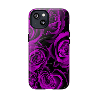 Protective Magnetic Phone Case – Amethyst Roses