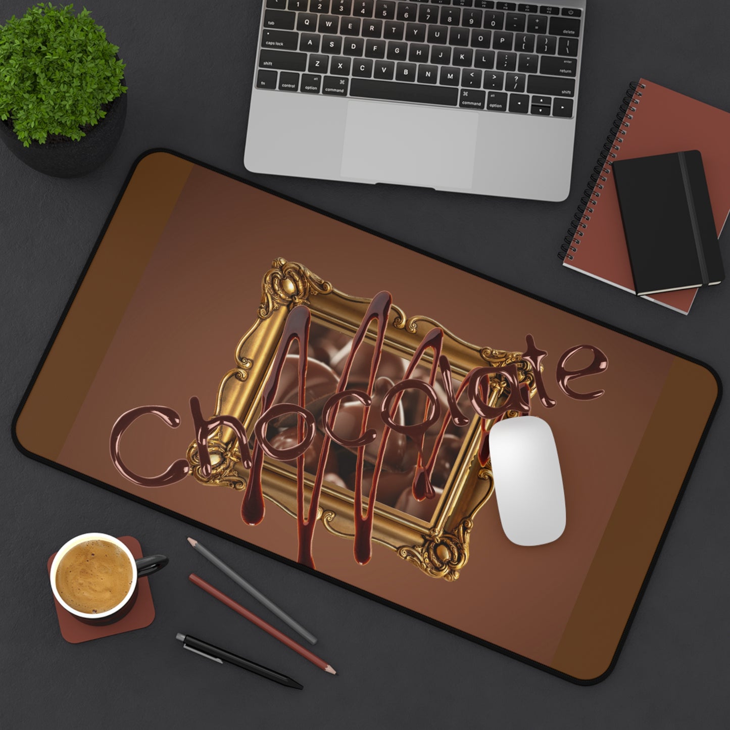Neoprene Desk Mat – Chocolate Truffle