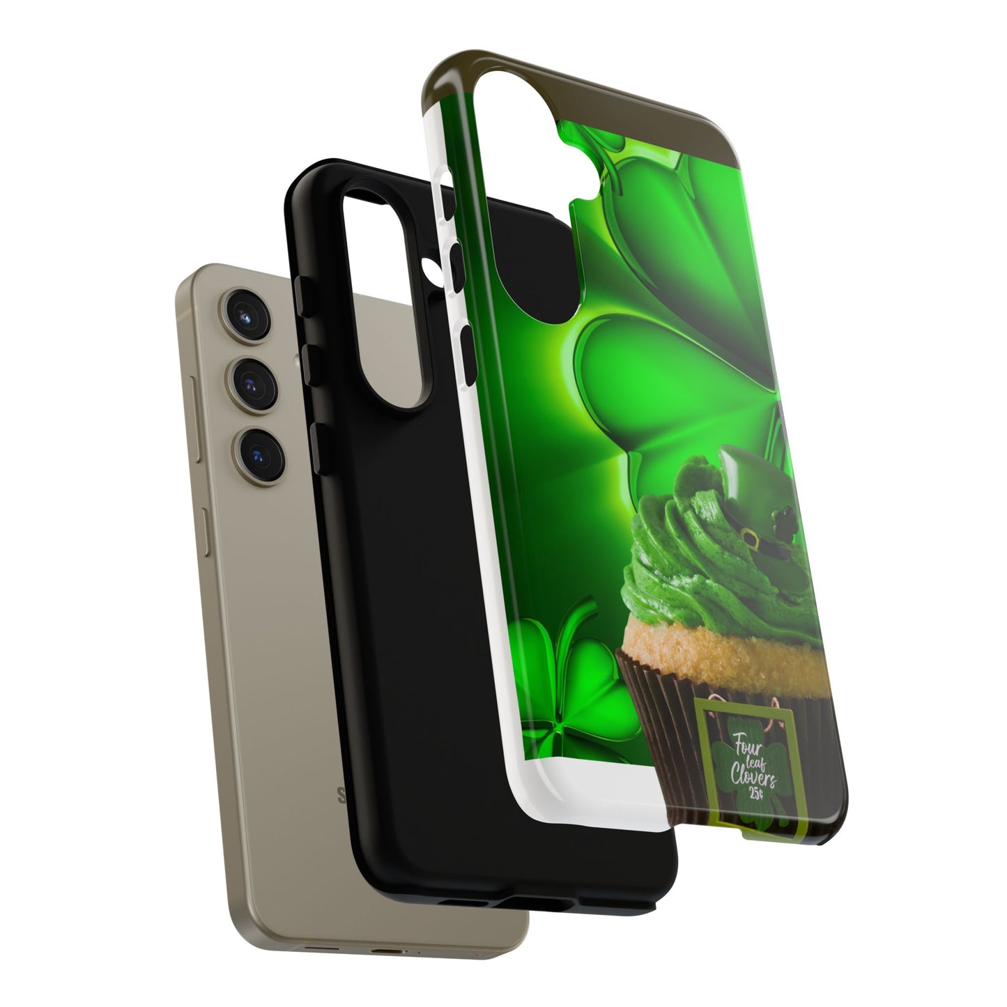 Protective Phone Case – Lucky Clover Cupcake Design