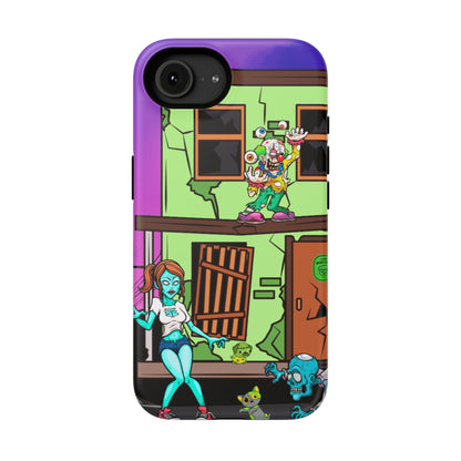 Zombie Arcade Phone Case — Colorful Cartoon Horror Impact-Resistant iPhone Cover