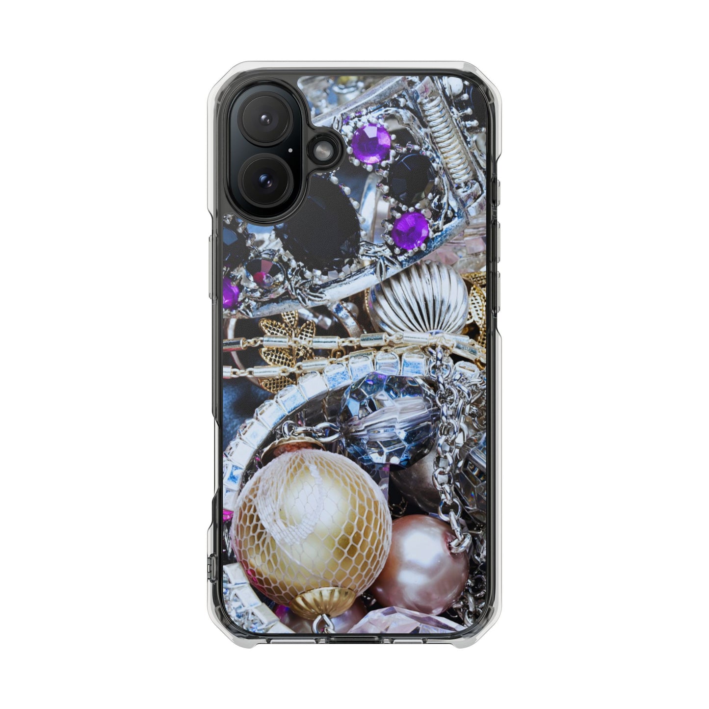 Clear Magnetic Phone Case – Chrome Jewel