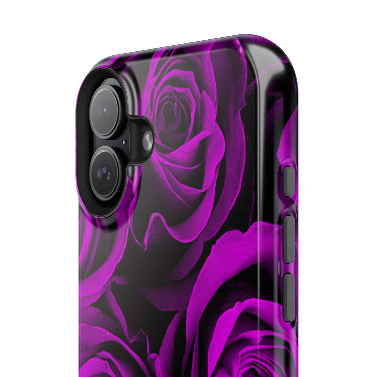Impact-Resistant Phone Case – Amethyst Roses