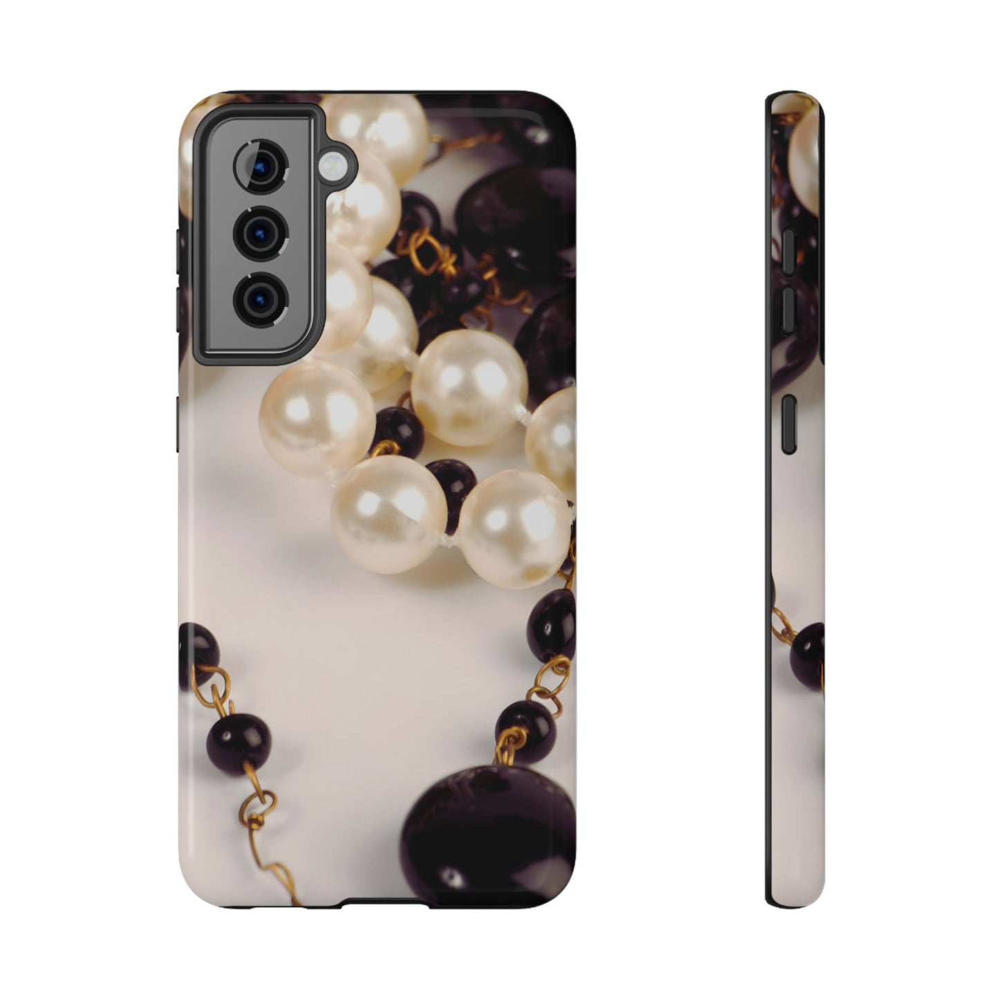 Impact-Resistant Phone Case – Noir Pearl