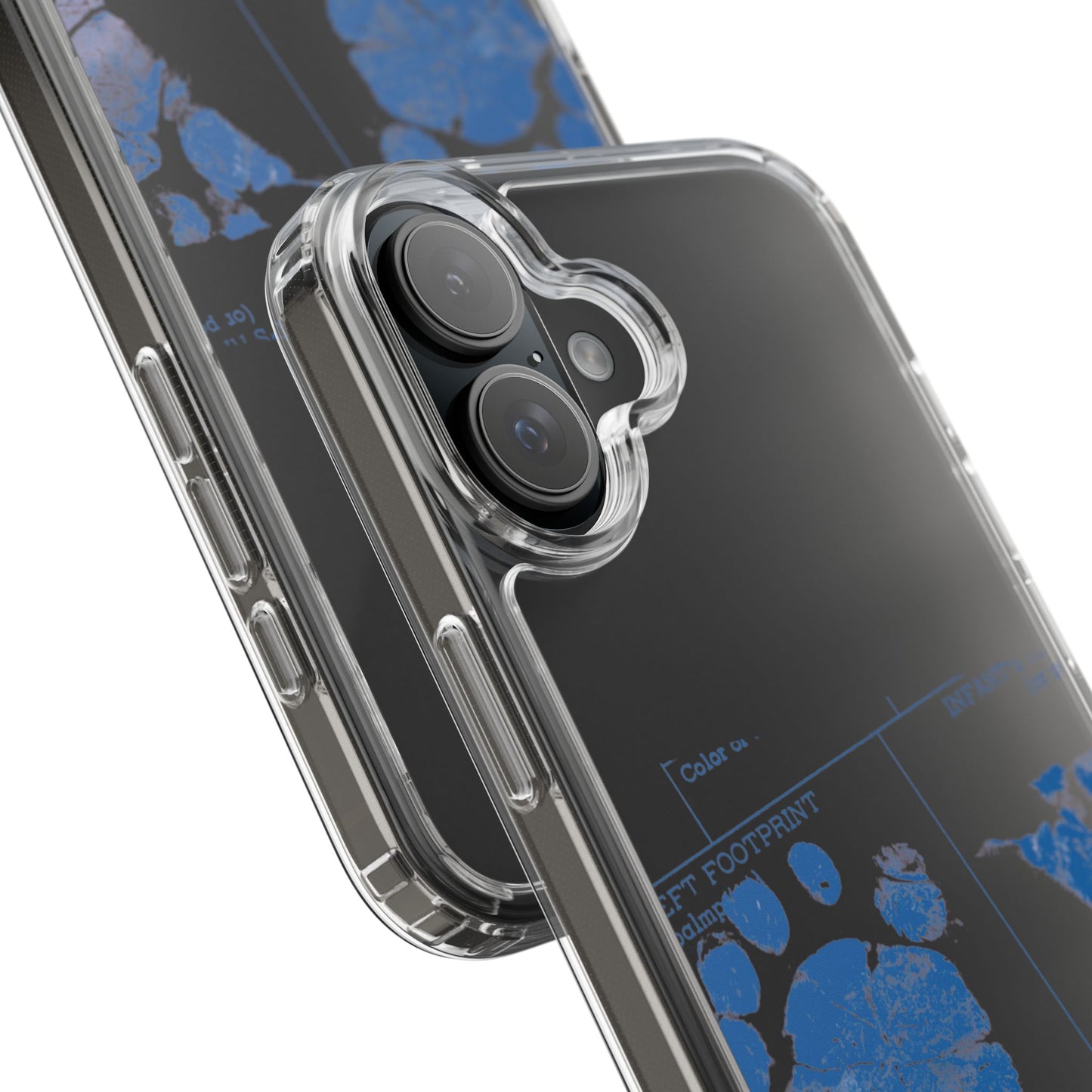 Clear Phone Case – Mom’s Little Blue Footprints