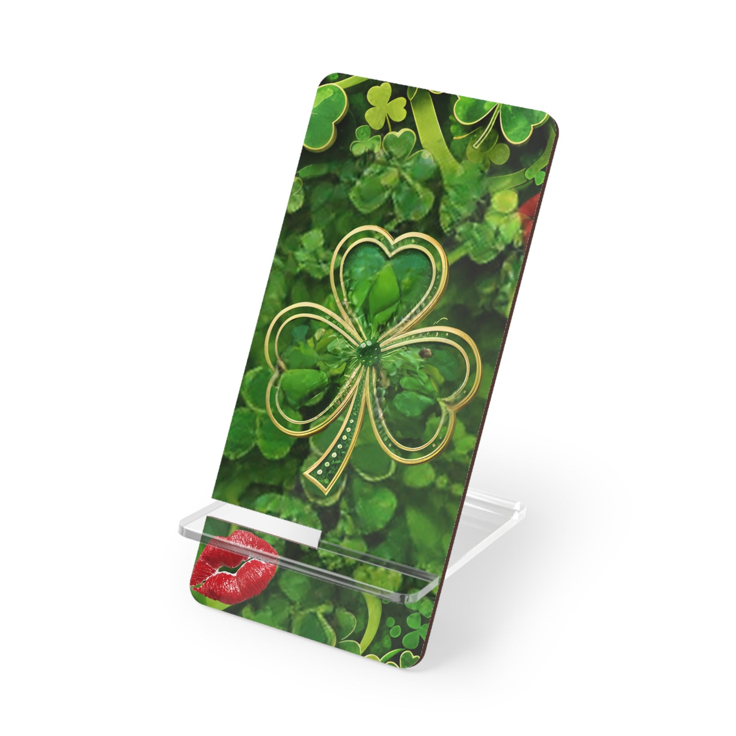 Phone Stand – Lucky Clover Shamrock Kiss