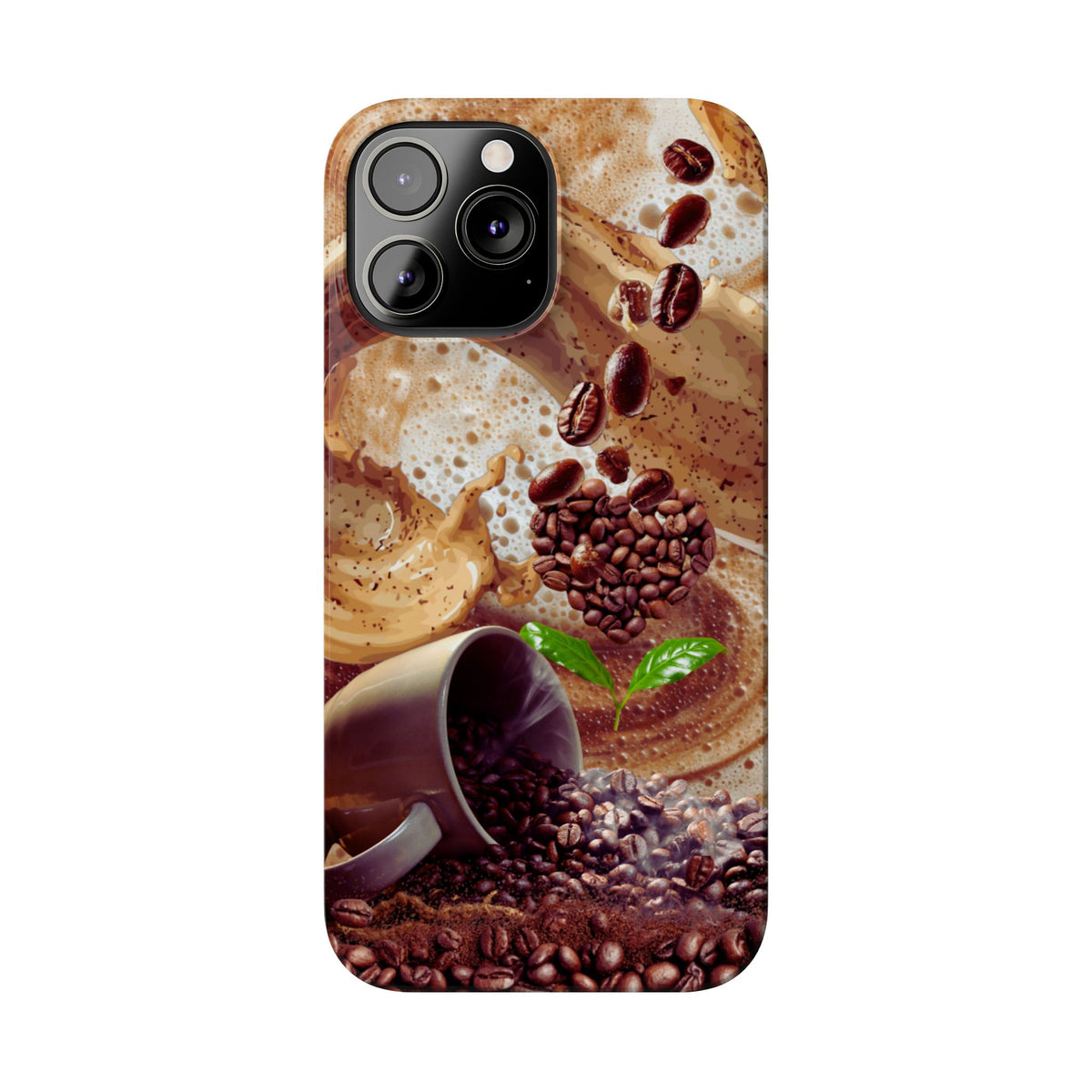 Slim Phone Case – Love at First Sip – Compatible with iPhone 11–17 Series