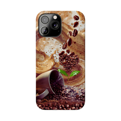 Slim Phone Case – Love at First Sip – Compatible with iPhone 11–17 Series
