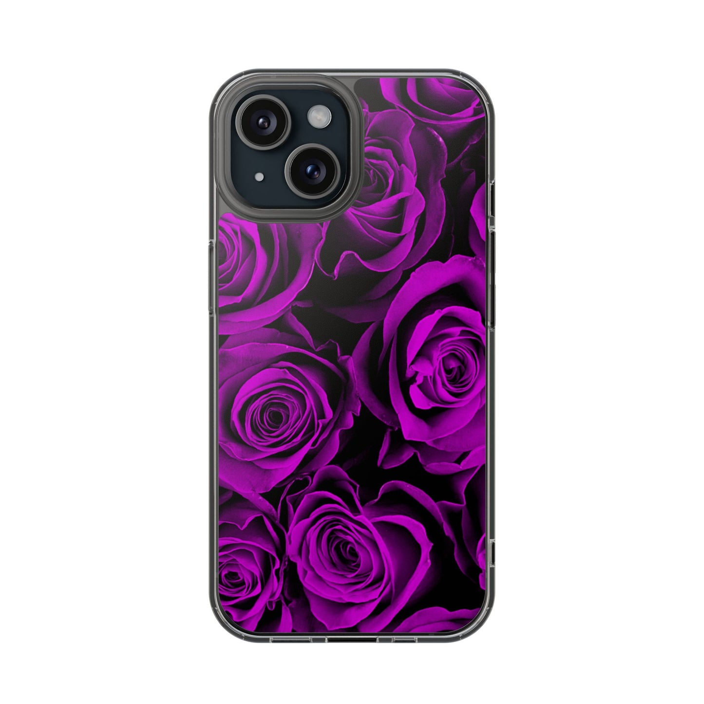 Clear Phone Case – Amethyst Roses
