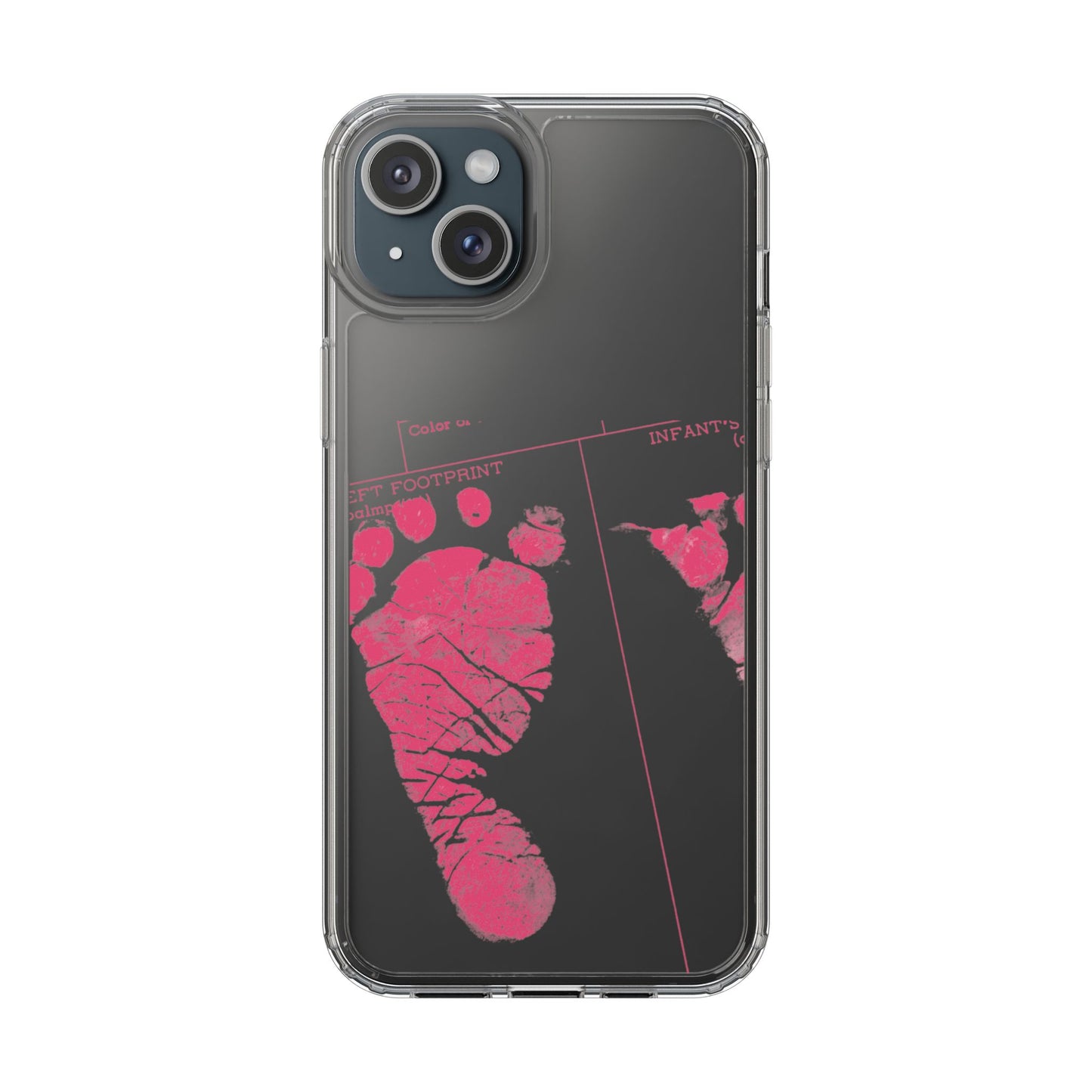 Clear Phone Case – Mom’s Little Pink Footprints