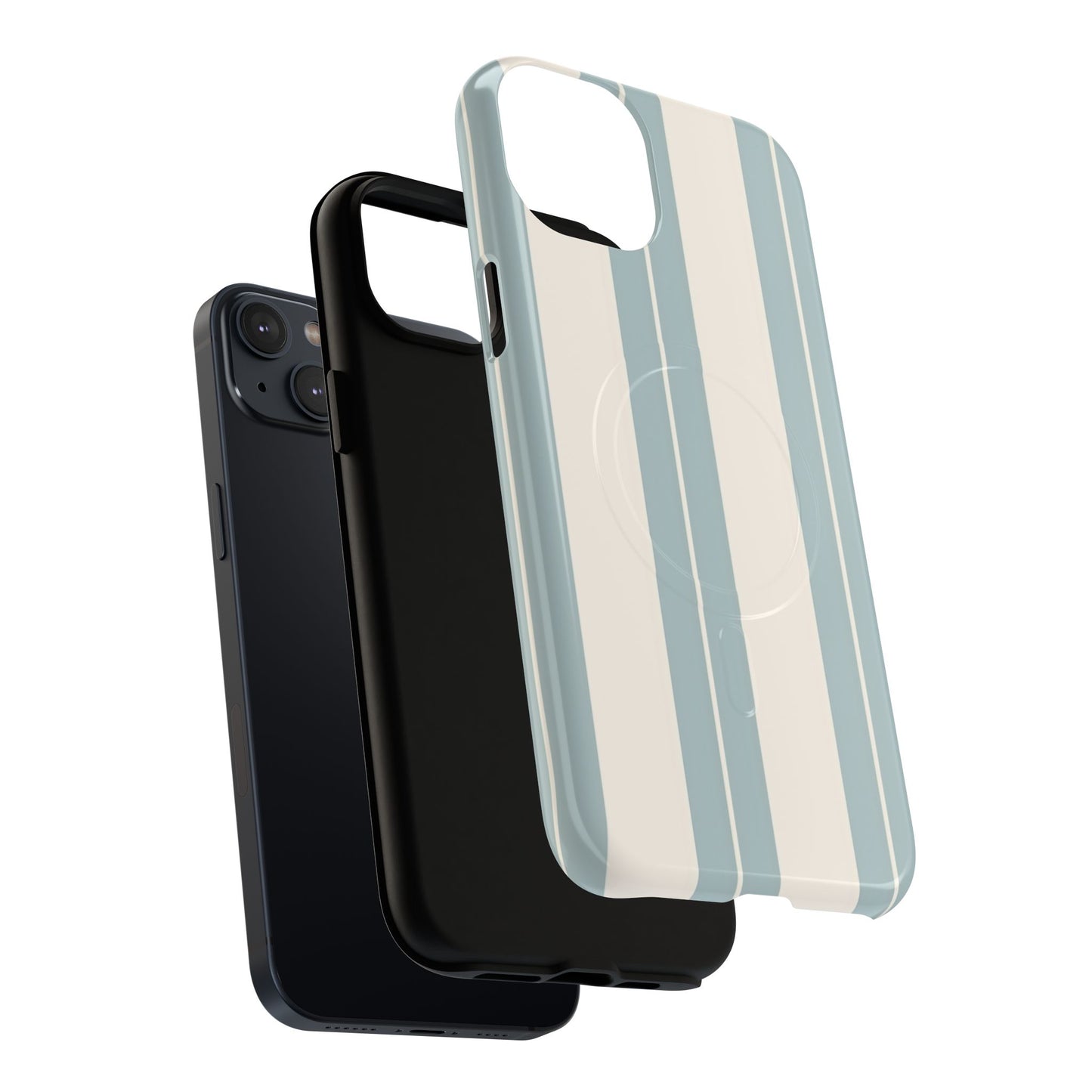 Protective Magnetic Phone Case - Coastal Stripe