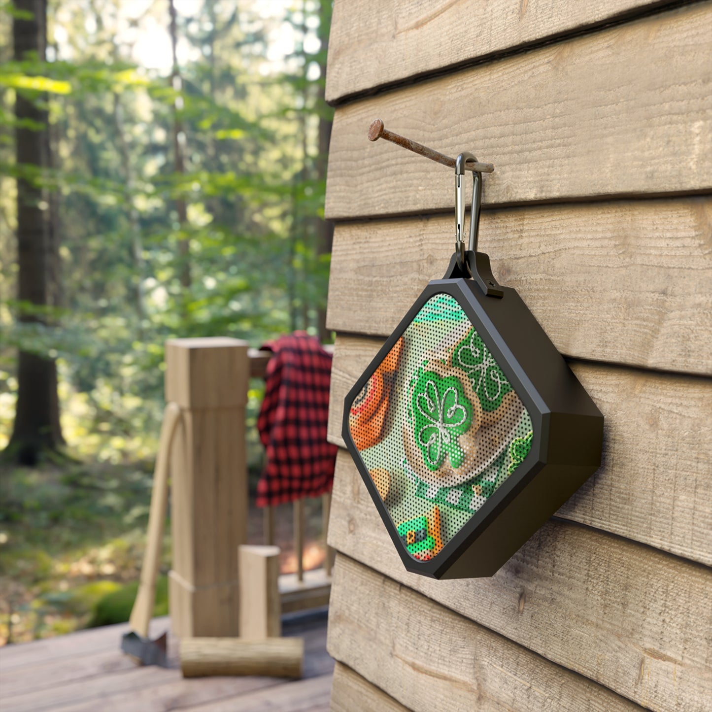 Bluetooth Outdoor Speaker – Shamrock Cookie St. Patrick’s Day Design