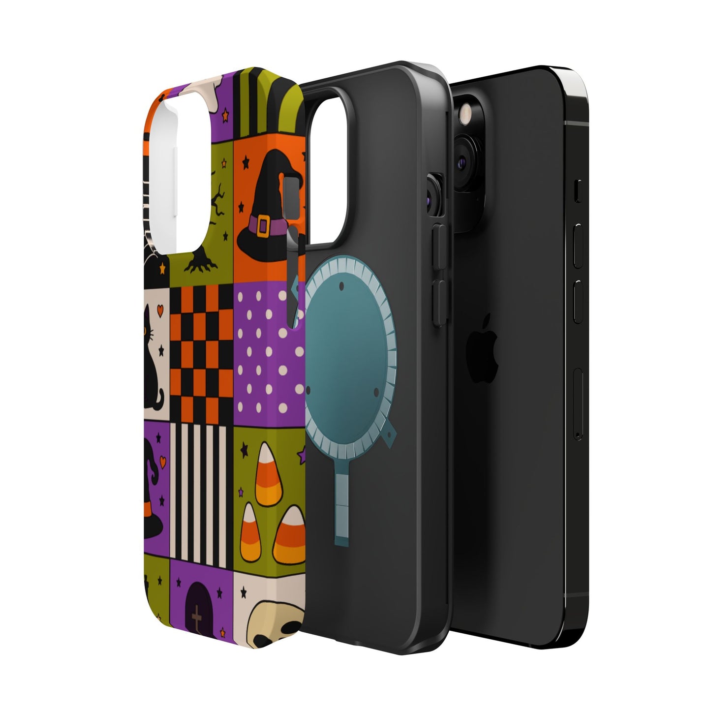 Wireless-Charging Compatible Case – Spooky Patchwork