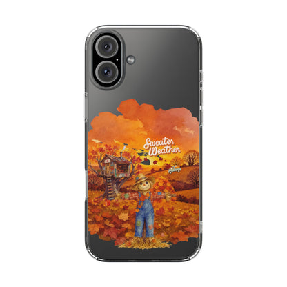 Clear Phone Case – Sweater Weather – Compatible with iPhone 13–17 & Samsung Galaxy S25–S26 Series