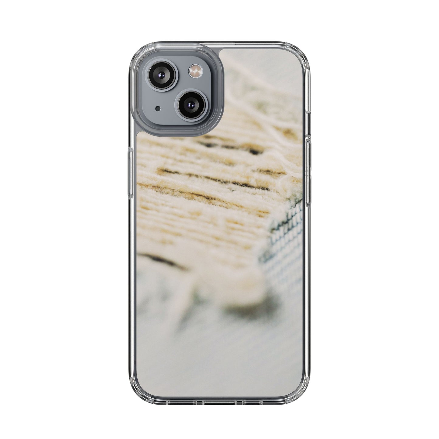 Clear Phone Case – Woven Warmth