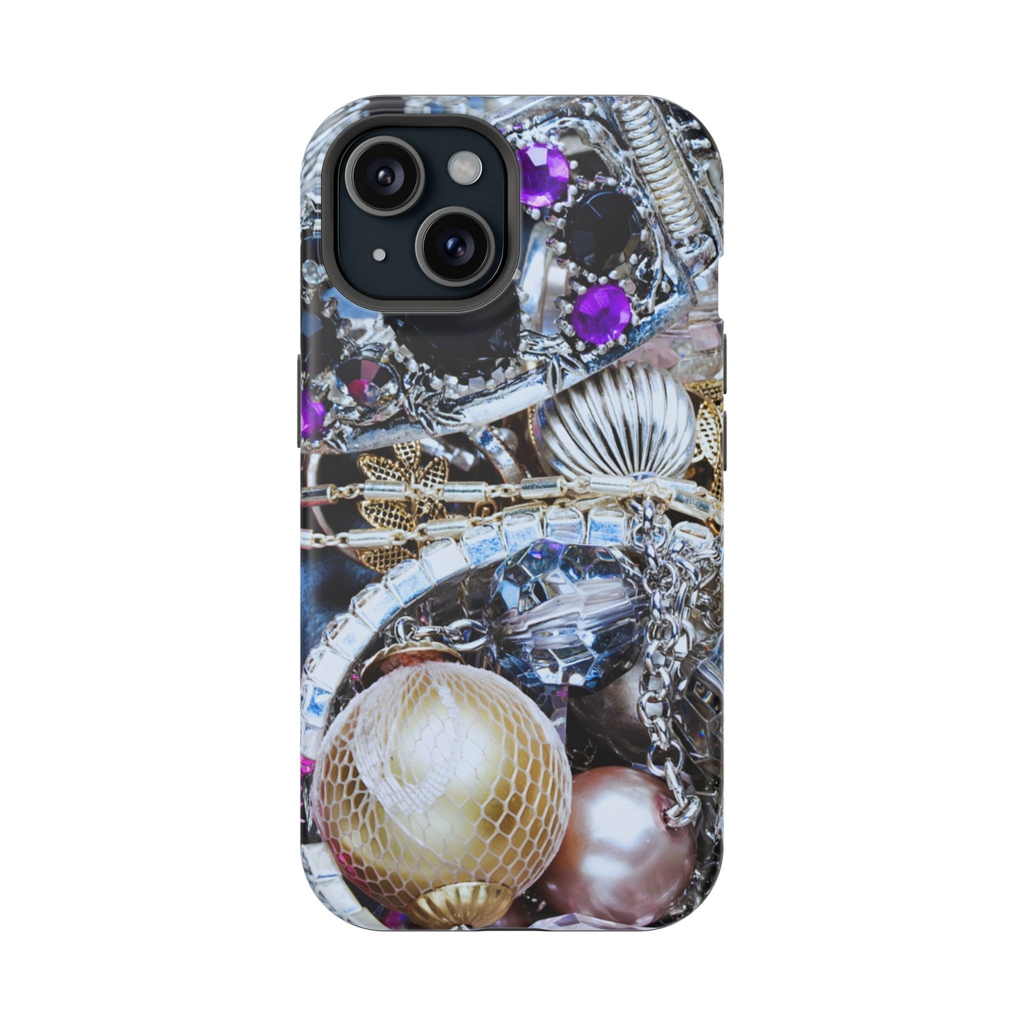 Impact-Resistant Phone Case – Chrome Jewel