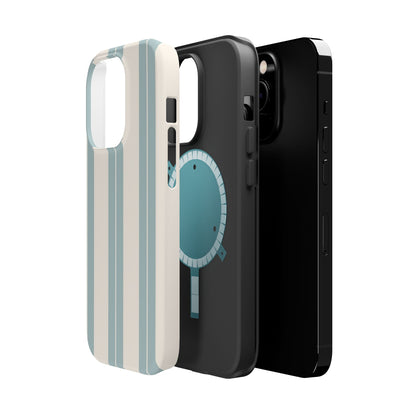 Wireless-Charging Compatible Case – Coastal Stripe