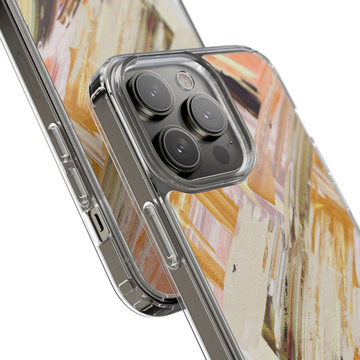 Clear Phone Case – Brush & Bronze