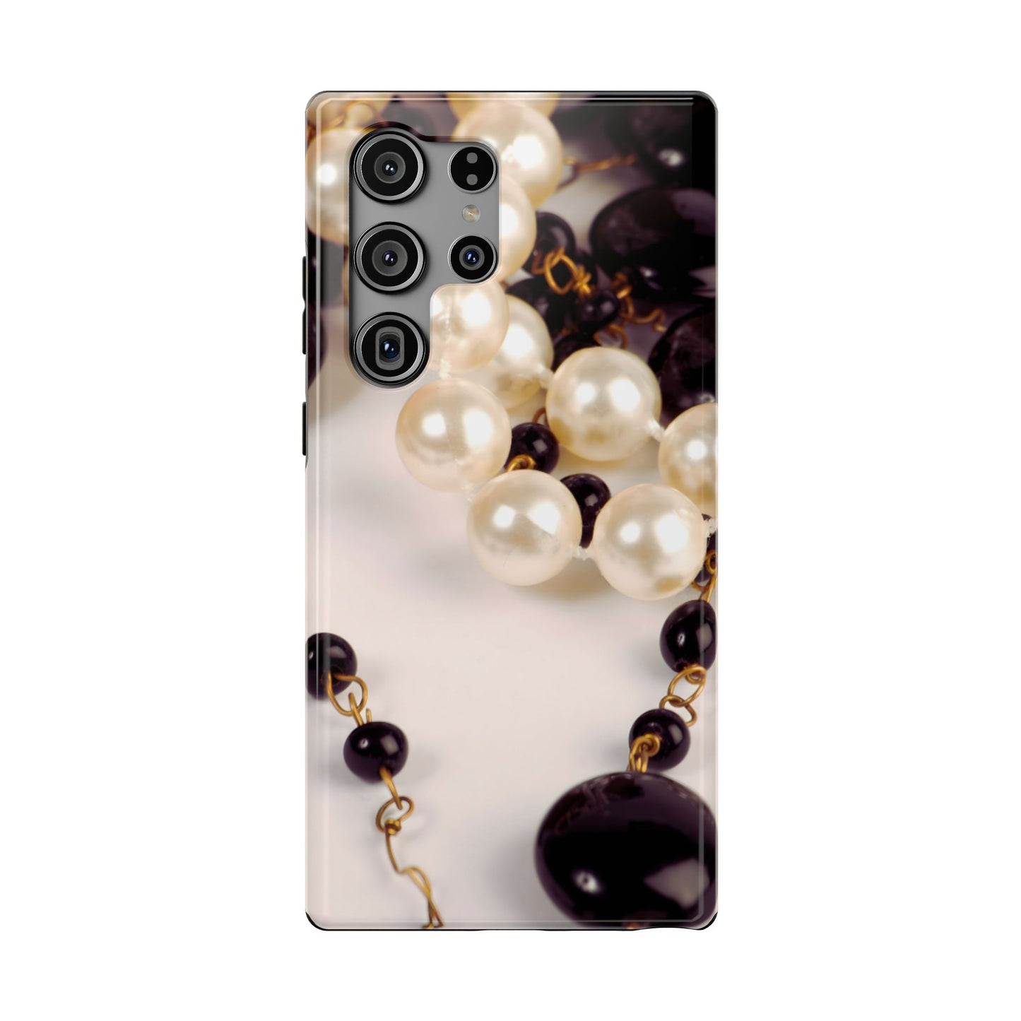 Impact-Resistant Phone Case – Noir Pearl