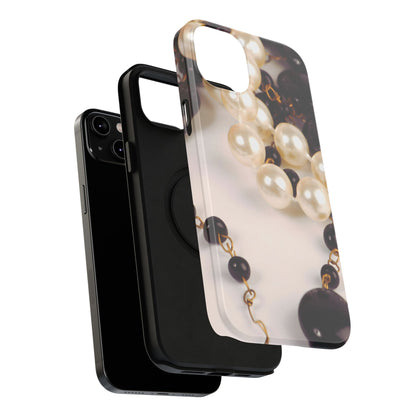 Impact-Resistant Phone Case – Noir Pearl