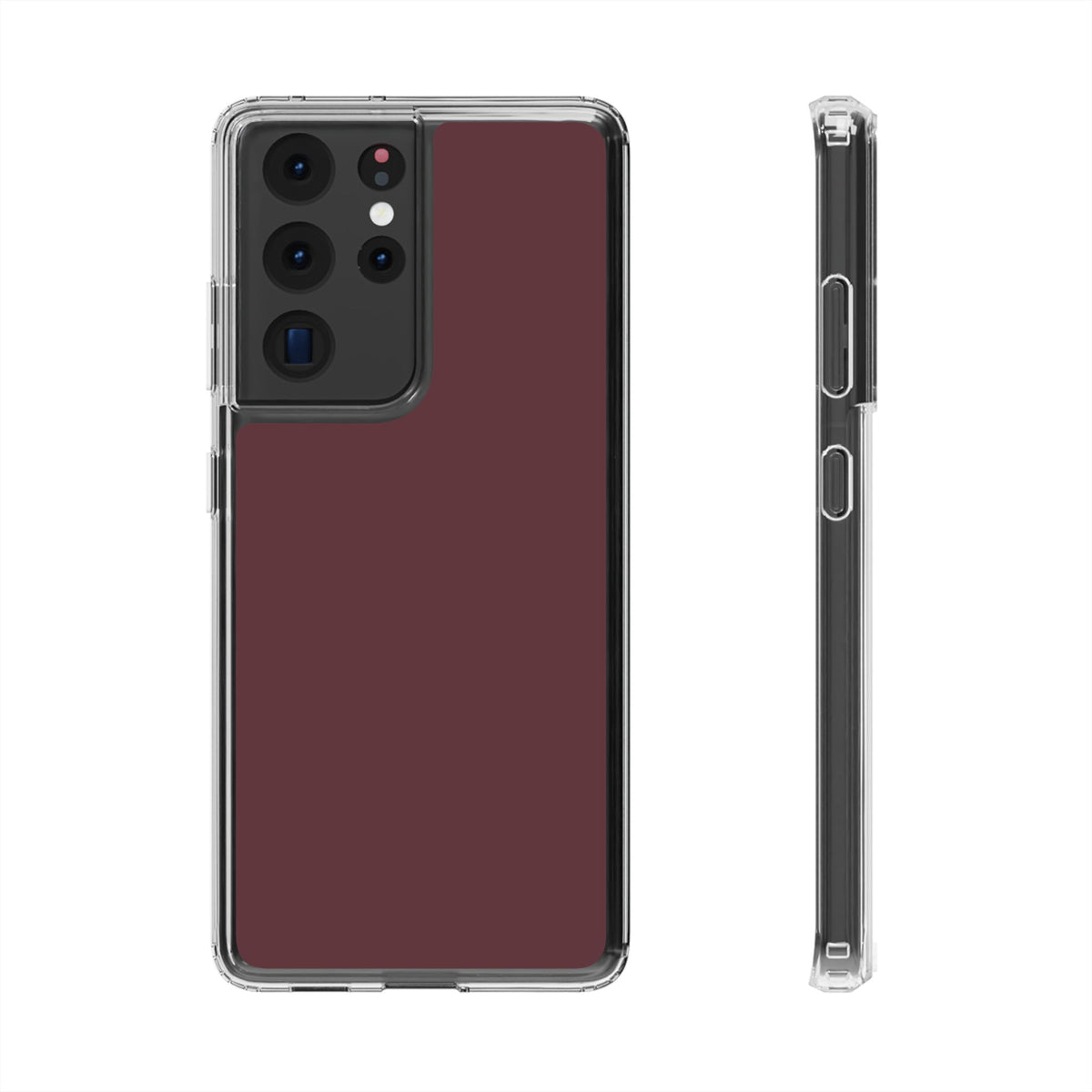 Clear Phone Case – Mulled Wine – Compatible with iPhone 13–17 & Samsung Galaxy S25–S26 Series