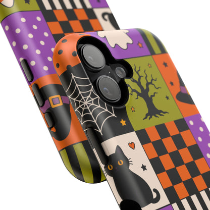 Impact-Resistant Phone Case – Spooky Patchwork