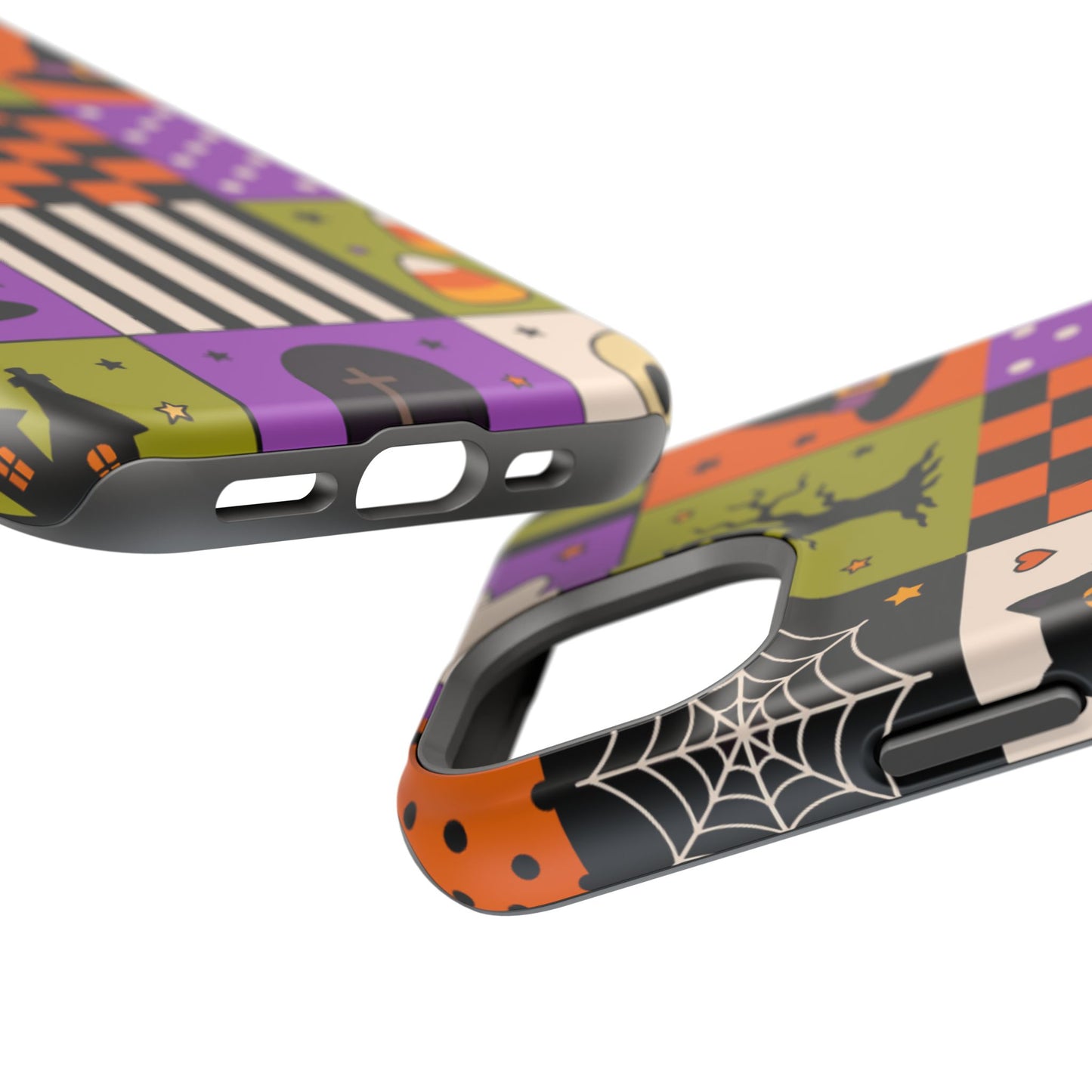 Impact-Resistant Phone Case – Spooky Patchwork