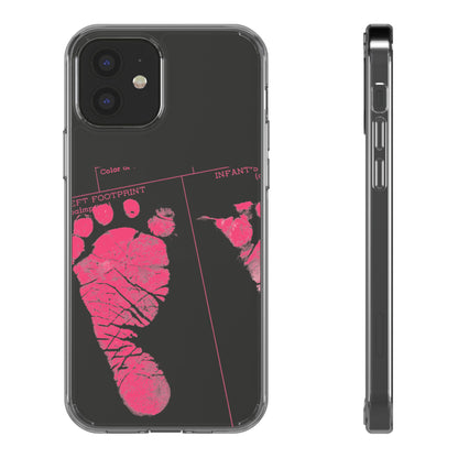 Clear Phone Case – Mom’s Little Pink Footprints