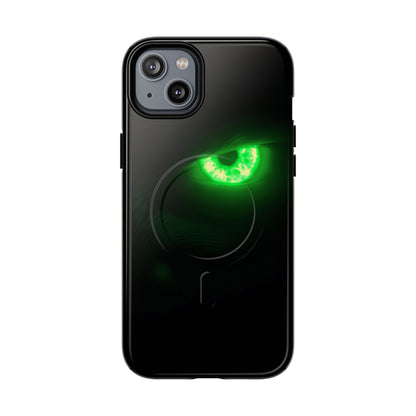 Protective Magnetic Phone Case – Neon Green Monster Eyes