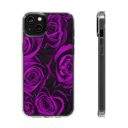 Clear Phone Case – Amethyst Roses