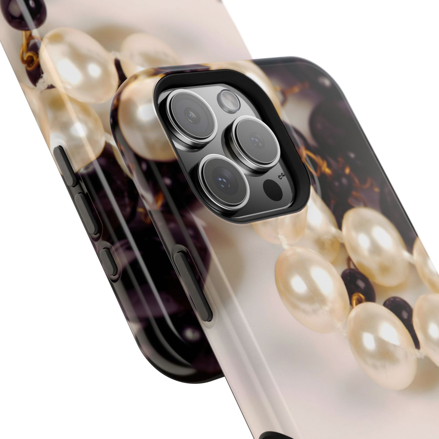 Impact-Resistant Phone Case – Noir Pearl