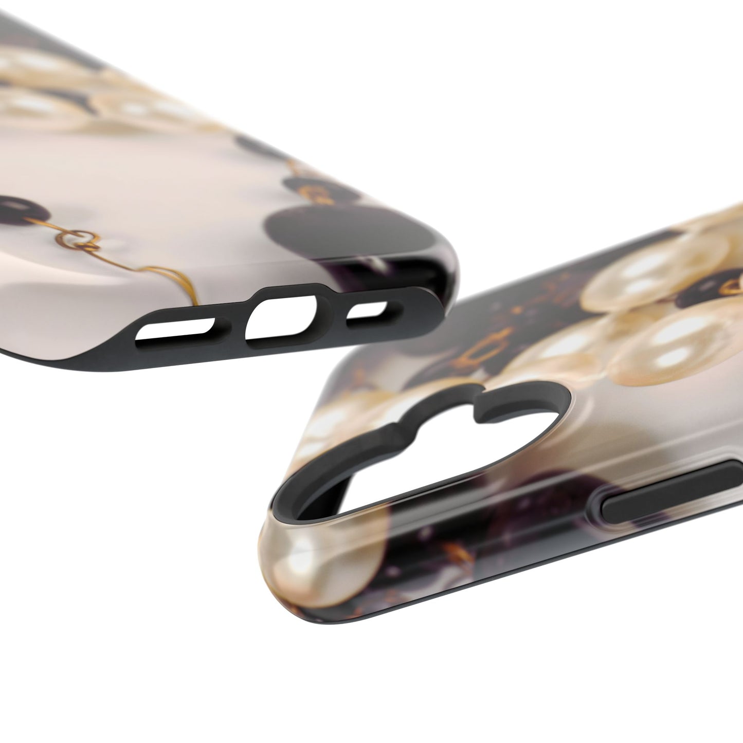 Impact-Resistant Phone Case – Noir Pearl