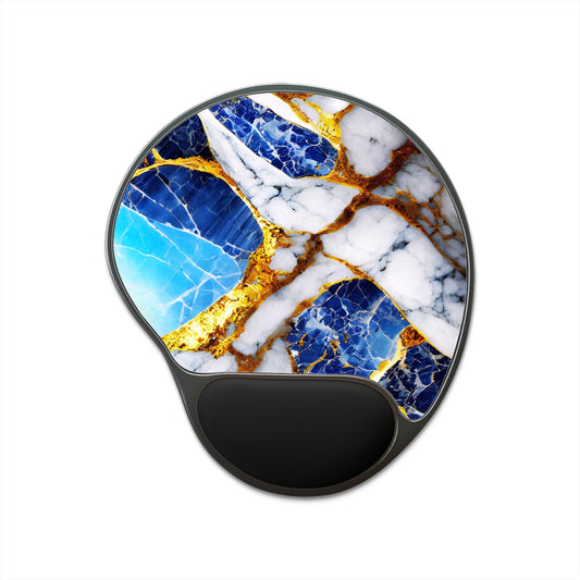 Ergonomic Mouse Pad with Wrist Rest – Sapphire Veins