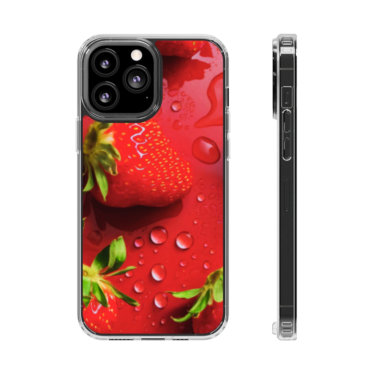 Clear Magnetic Phone Case – Strawberry Drip