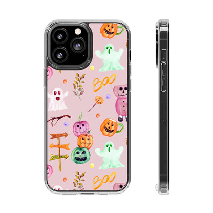 Clear Magnetic Phone Case – Spooky Doodles – Compatible with iPhone 13–16 Series