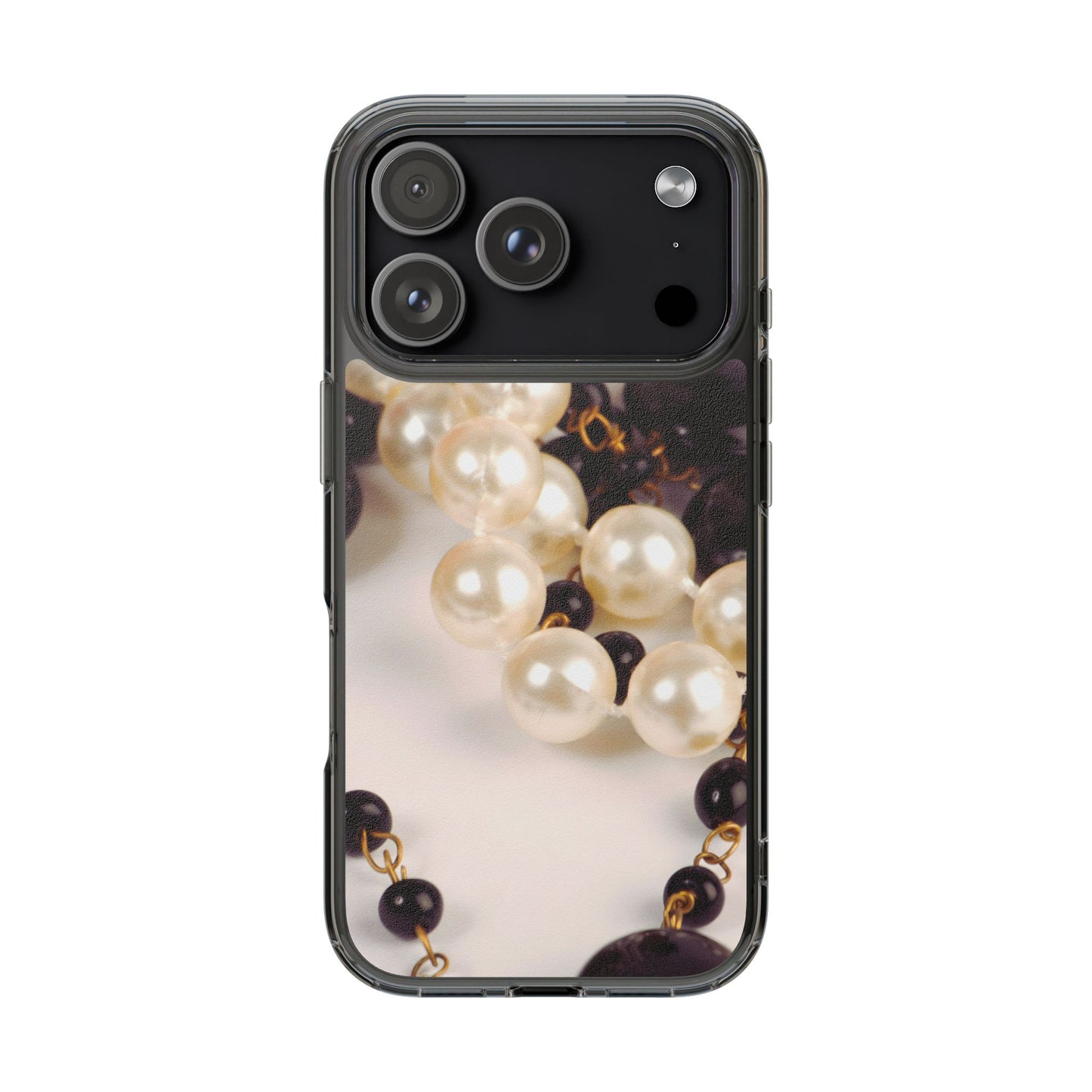 Clear Phone Case – Noir Pearl