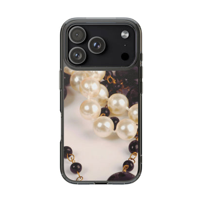 Clear Phone Case – Noir Pearl
