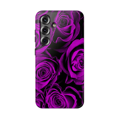 Impact-Resistant Phone Case – Amethyst Roses