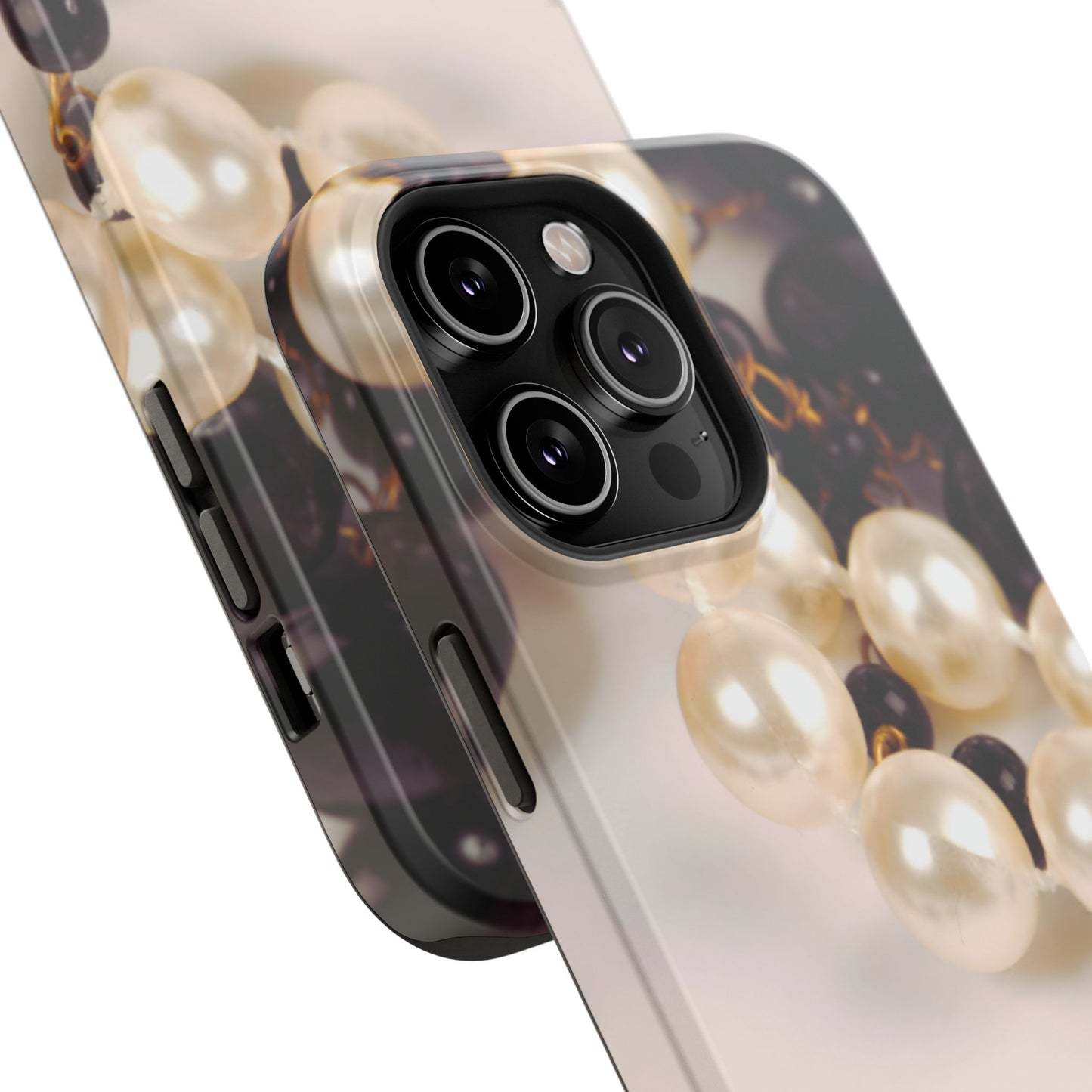Impact-Resistant Phone Case – Noir Pearl