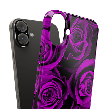 Slim Phone Case – Amethyst Roses