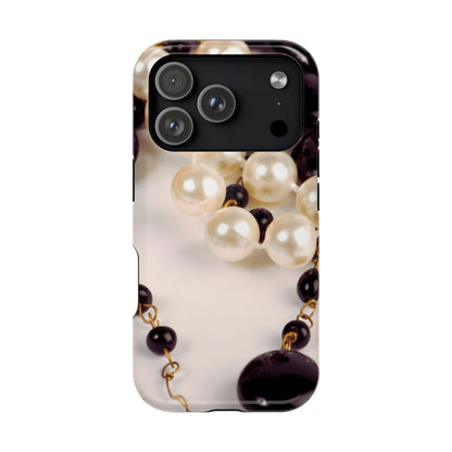 Impact-Resistant Phone Case – Noir Pearl