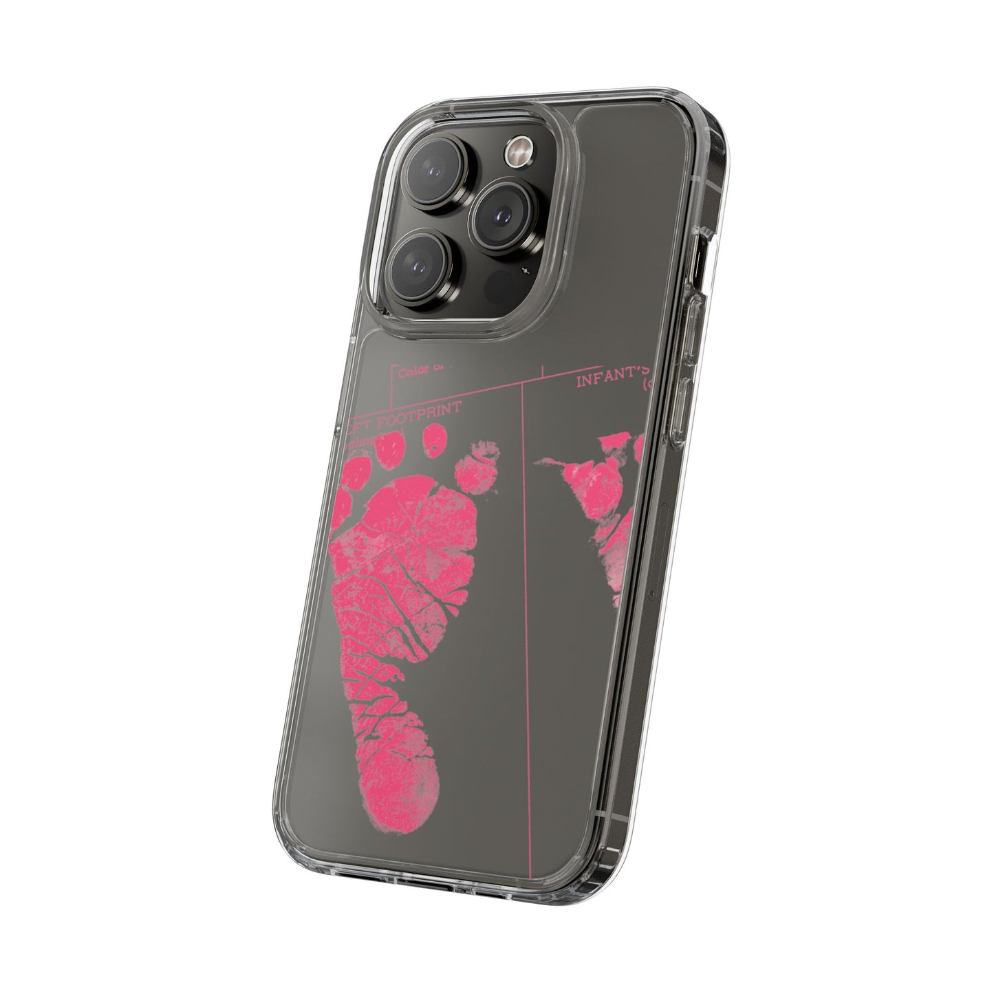 Clear Phone Case – Mom’s Little Pink Footprints