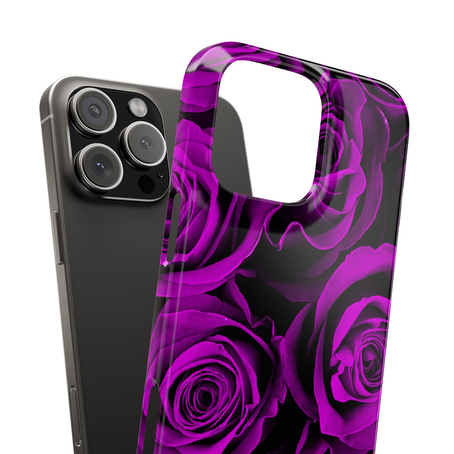 Slim Phone Case – Amethyst Roses
