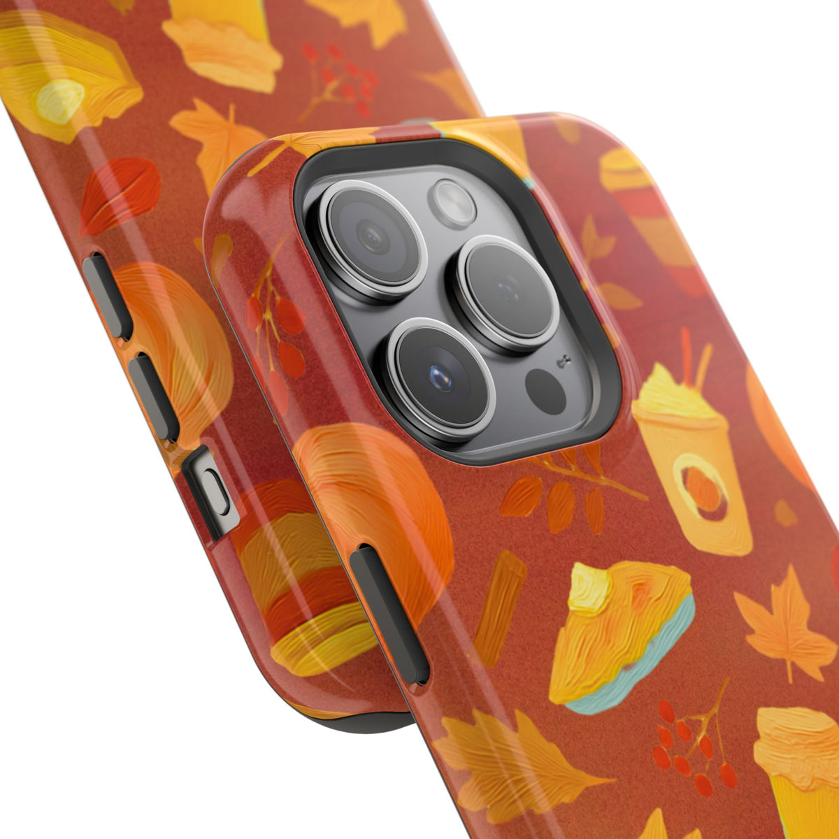 Autumn Treats Magnetic Phone Case — Fall Coffee & Pastry Protective Cover